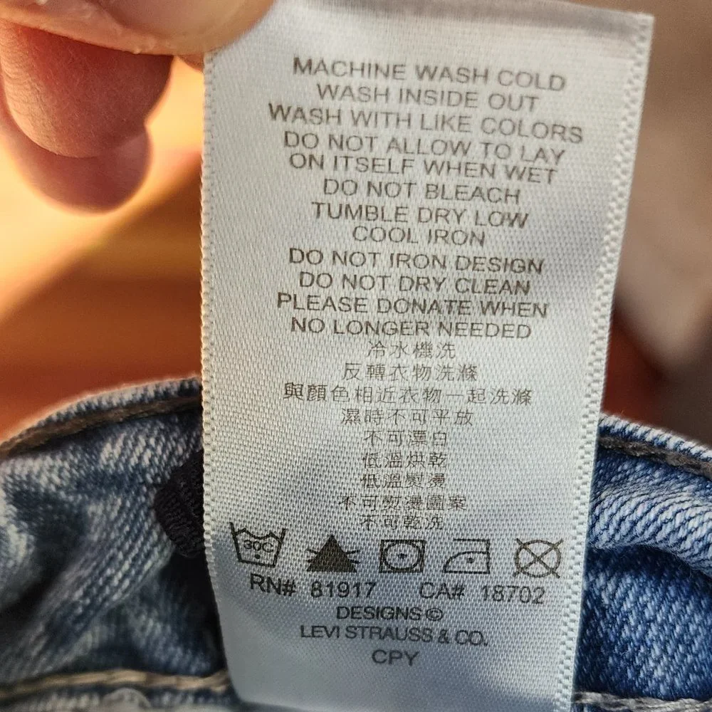 Levi's 514 Kids Light Wash Straight Jeans Size 8